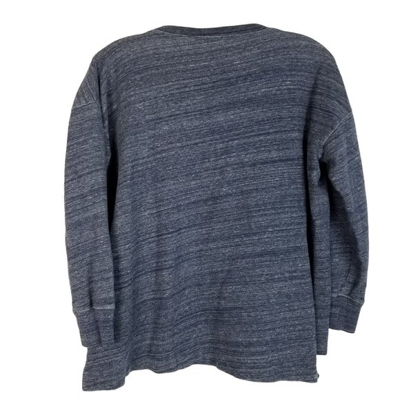 J.CREW Black Label V-neck Sweatshirt Top Split Sides Long Sleeves Women's size M - Picture 2 of 4